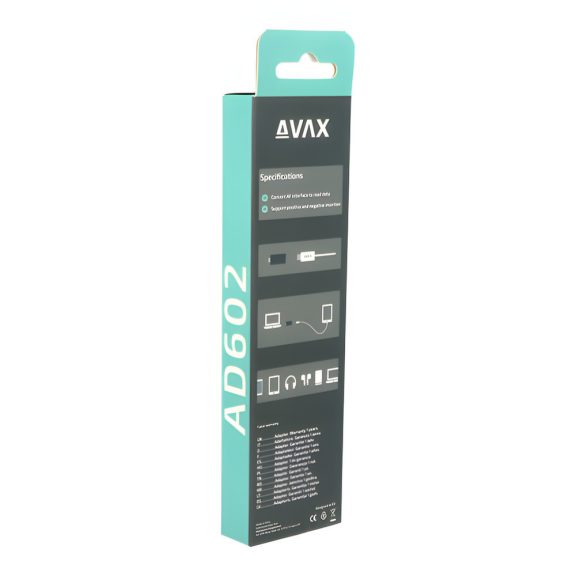 Avax AD602 USB-C apa -> USB-A anya OTG adapter fekete