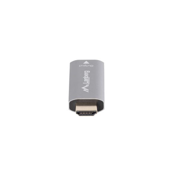 Lanberg HDMI–DisplayPort adapter, 4K 60 Hz, alumíniumházas, ezüst - AD-HD-DP-01