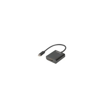   Lanberg Type-C 3.1 apa - HDMI anya adapter kábel 15 cm, fekete - AD-UC-HD-01