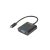 Lanberg AD-UC-VG-01 USB-C apa -> VGA anya adapterkábel 15 cm fekete