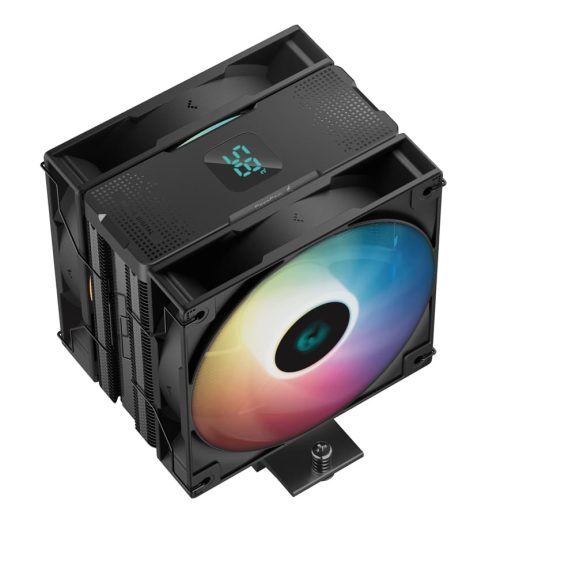 DeepCool AG400 DIGITAL PLUS CPU hűtő kijelzővel és két ARGB ventilátorral Intel és AMD processzorokhoz