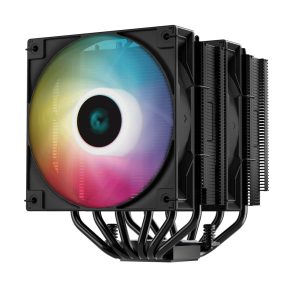   Deepcool AG620 BK ARGB processzor hűtő, torony, 2x120 mm, PWM, ARGB, fekete