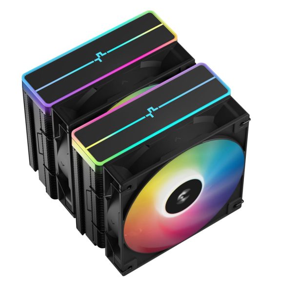 Deepcool AG620 BK ARGB V2 fekete dupla tornyos CPU hűtő