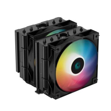   Deepcool AG620 BK ARGB processzor hűtő, torony, 2x120 mm, PWM, ARGB, fekete