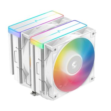   Deepcool AG620 ARGB V2 processzor hűtő, torony, 2x120 mm, PWM, ARGB, fehér