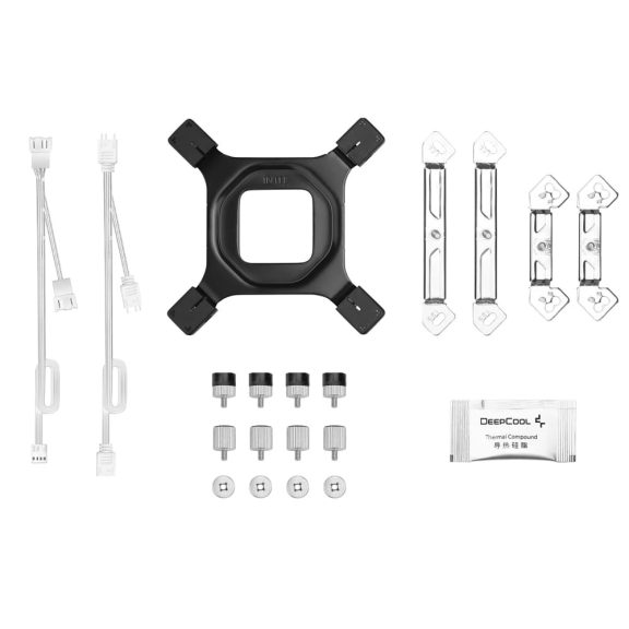 Deepcool AG620 ARGB V2 processzor hűtő, torony, 2x120 mm, PWM, ARGB, fehér