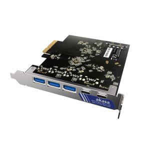 Akasa PCIe bővítőkártya 2x USB 3.2 Gen 2 Type-C + 3× Type-A - AK-PCCU3-09