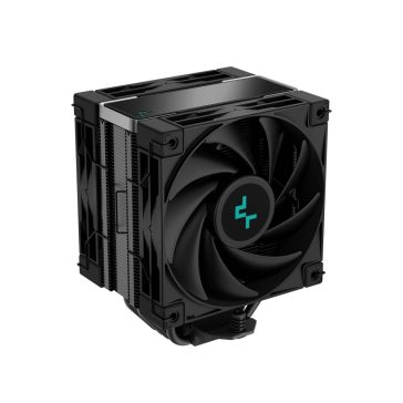 DeepCool AK400 ZERO DARK PLUS CPU hűtő két ventilátorral és 220W teljesítménnyel Intel és AMD processzorokhoz