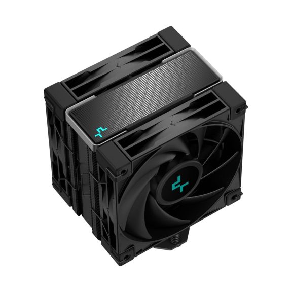 DeepCool AK400 ZERO DARK PLUS CPU hűtő két ventilátorral és 220W teljesítménnyel Intel és AMD processzorokhoz