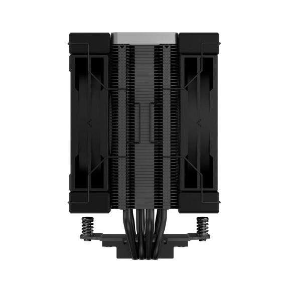 DeepCool AK400 ZERO DARK PLUS CPU hűtő két ventilátorral és 220W teljesítménnyel Intel és AMD processzorokhoz