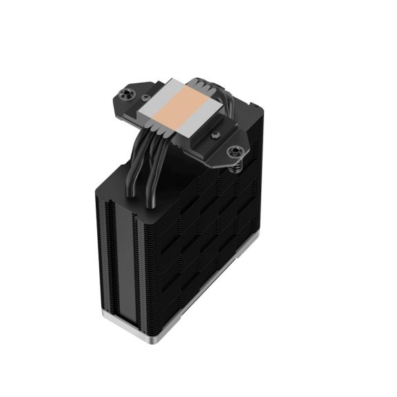 DeepCool AK400 ZERO DARK PLUS CPU hűtő két ventilátorral és 220W teljesítménnyel Intel és AMD processzorokhoz
