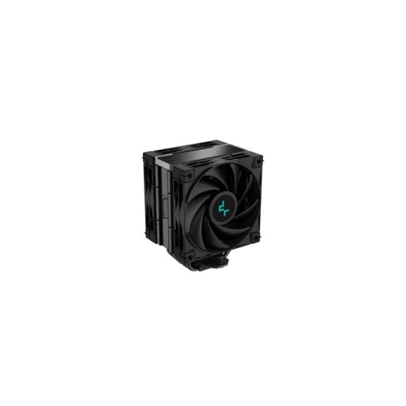 DeepCool AK400 ZERO DARK PLUS CPU hűtő két ventilátorral és 220W teljesítménnyel Intel és AMD processzorokhoz
