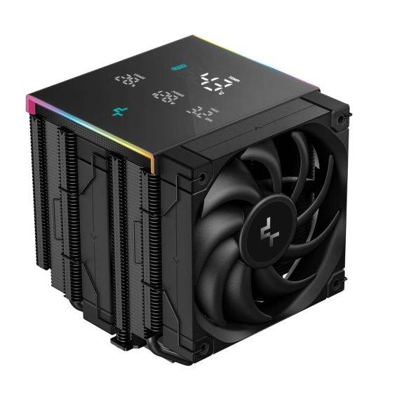 DeepCool AK620 DIGITAL PRO CPU léghűtő, digitális kijelző, ARGB világítás, fekete - R-AK620-BKAPMN-G