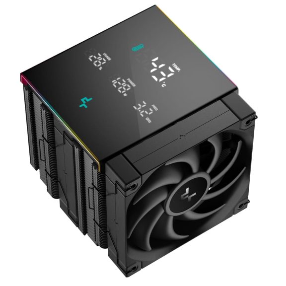 DeepCool AK620 DIGITAL PRO CPU léghűtő, digitális kijelző, ARGB világítás, fekete - R-AK620-BKAPMN-G