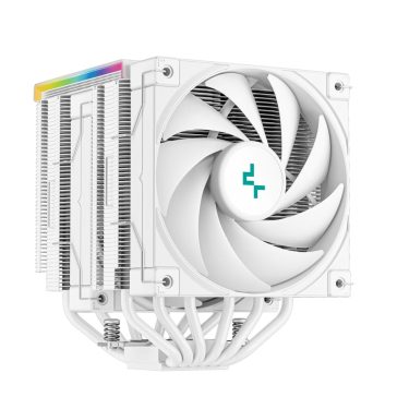 DeepCool AK620 DIGITAL WH fehér CPU hűtő kijelzővel és ARGB világítással Intel és AMD processzorokhoz