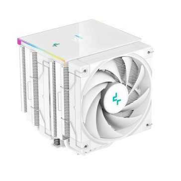 DeepCool AK620 DIGITAL WH fehér CPU hűtő kijelzővel és ARGB világítással Intel és AMD processzorokhoz