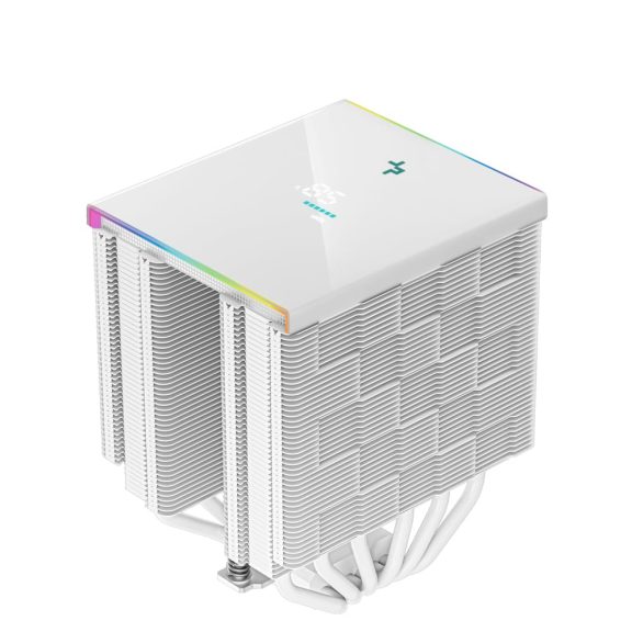 DeepCool AK620 DIGITAL WH fehér CPU hűtő kijelzővel és ARGB világítással Intel és AMD processzorokhoz