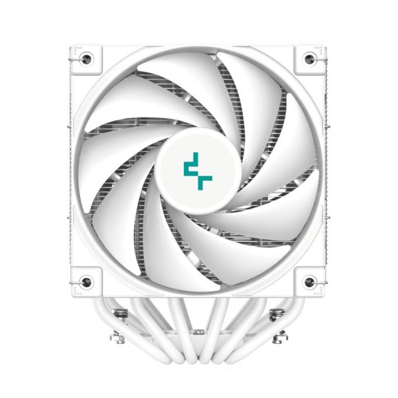 DeepCool AK620 DIGITAL WH fehér CPU hűtő kijelzővel és ARGB világítással Intel és AMD processzorokhoz