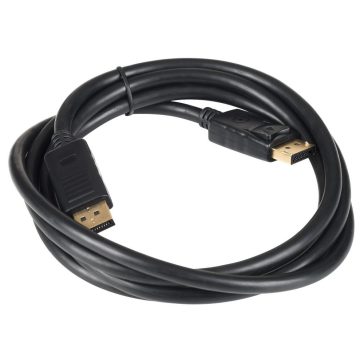   Akyga DisplayPort apa / apa kábel, 1.8 m, aranyozott, fekete - AK-AV-10