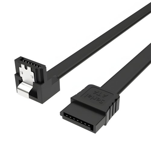 Akasa PROSLIM SATA III tápkábel 1.0 m, fekete - AK-CBSA09-10BK