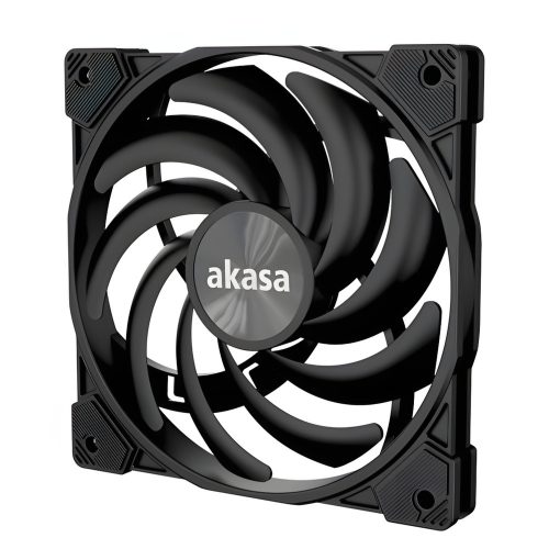 Akasa Alucia XS12 120mm slim PWM ventilátor fekete színben kompakt PC házakhoz