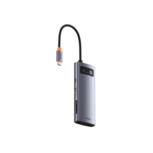 Baseus Joystar 7-in-1 USB-C hub 4K60Hz HDMI és 100W PD támogatással, szürke