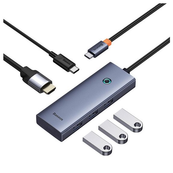 Baseus UltraJoy 5-Port HUB dokkoló állomás, szürke