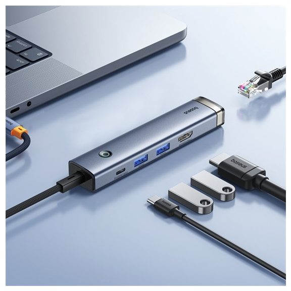 Baseus UltraJoy 5-Port HUB AIR dokkoló állomás, szürke