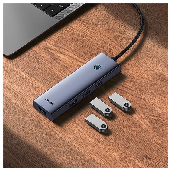 Baseus UltraJoy 5-Port HUB dokkoló állomás, szürke
