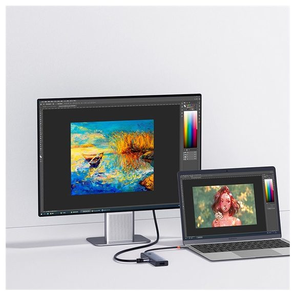 Baseus UltraJoy 5-Port HUB dokkoló állomás, szürke