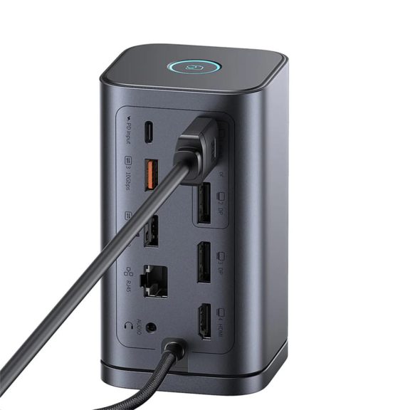 Baseus Spacemate 11 az 1-ben dokkolóállomás, 3 kijelző támogatás, 100W PD, szürke
