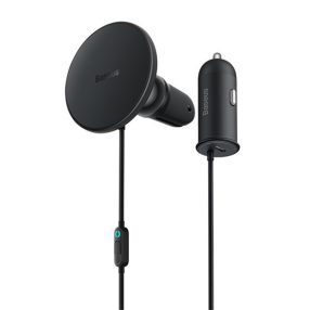   Baseus CW01 Magnetic szellőzőrácsra rögzíthető, vezeték nélküli autós telefon töltő és tartó, fekete