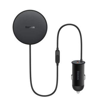   Baseus CW01 Magnetic szellőzőrácsra rögzíthető, vezeték nélküli autós telefon töltő és tartó, fekete