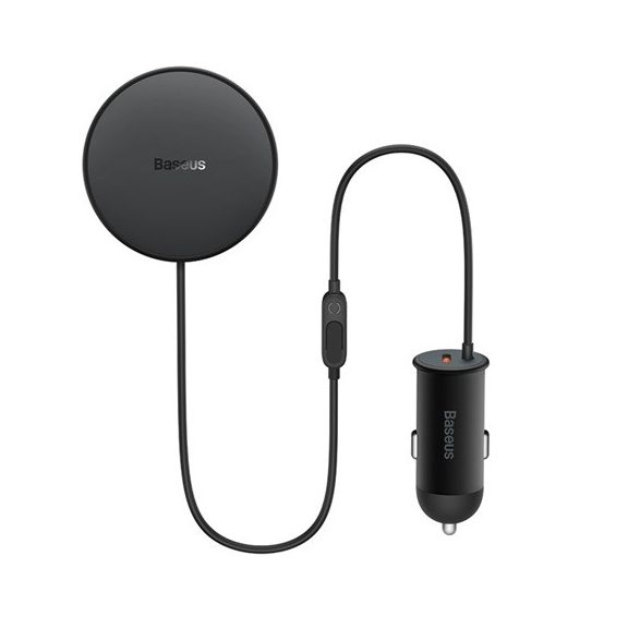Baseus CW01 Magnetic szellőzőrácsra rögzíthető, vezeték nélküli autós telefon töltő és tartó, fekete