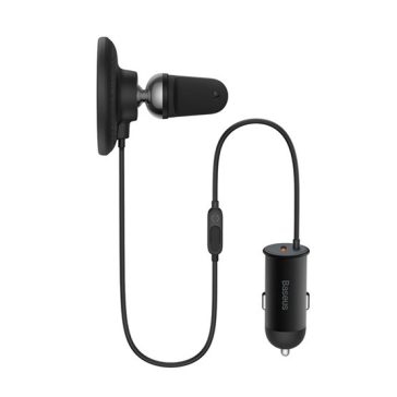   Baseus CW01 Magnetic szellőzőrácsra rögzíthető, vezeték nélküli autós telefon töltő és tartó, fekete