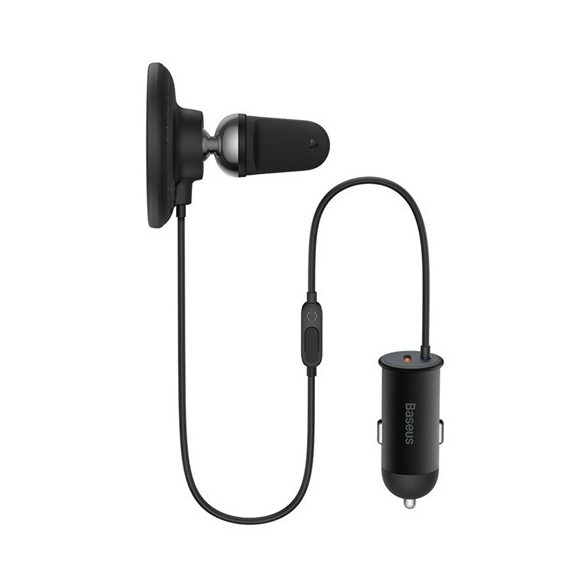 Baseus CW01 Magnetic szellőzőrácsra rögzíthető, vezeték nélküli autós telefon töltő és tartó, fekete