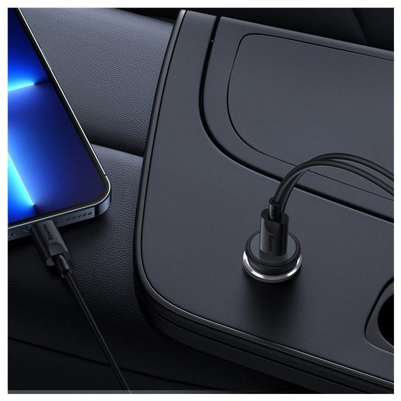 Baseus CW01 Magnetic szellőzőrácsra rögzíthető, vezeték nélküli autós telefon töltő és tartó, fekete