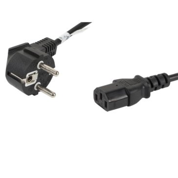 Lanberg CEE 7/7->IEC 320 C13 tápkábel 1,8 m, VDE fekete