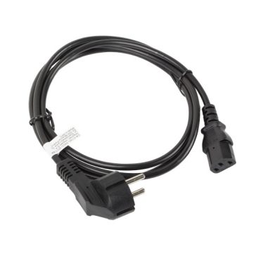 Lanberg CEE 7/7->IEC 320 C13 tápkábel 1,8 m, VDE fekete