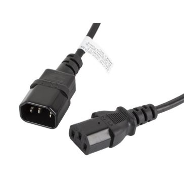 Lanberg IEC 320 C13->C14 kábel 1,8 m, fekete