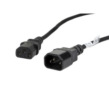 Lanberg IEC 320 C13->C14 kábel 1,8 m, fekete