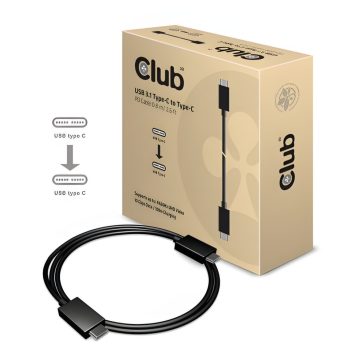   Club3D USB Type-C 3.1 Gen 2 kábel 1.0 m, 4K60Hz, 10Gbps, PD 100 W - CAC-1522