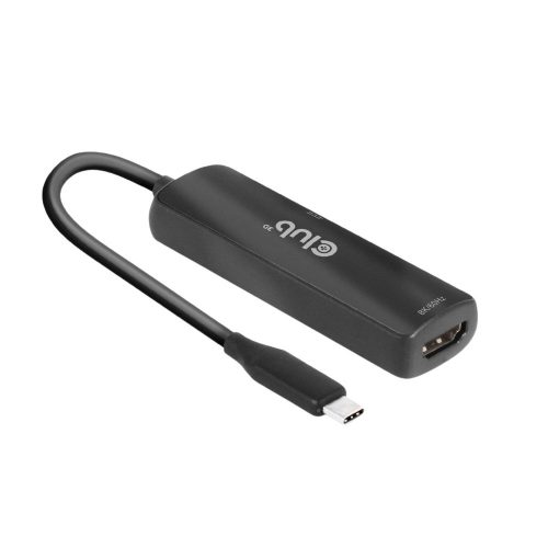 Club3D USB Gen2 Type-C - HDMI aktív adapter, 8K60Hz, HDR10+ DSC1.2, PD3.0