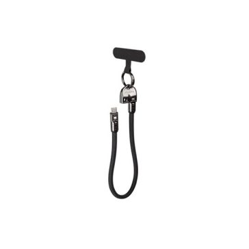   Lanberg USB-C (M/M) 2.0 kábel, 0,3M, nyakpánt/kulcstartó, 240W