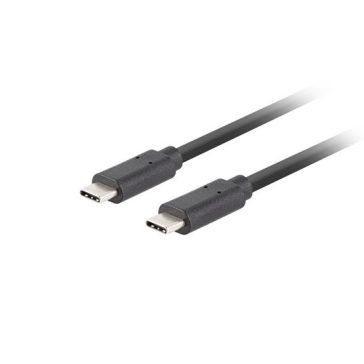   Lanberg USB-C (M/M) 3.1 Gen 2 kábel, 0,5 m, 10 Gb/s PD 100W, fekete