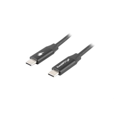   Lanberg USB-C (M/M) 2.0 kábel, 0,5 m, Quick Charge 4.0, fekete