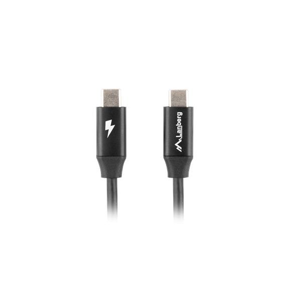 Lanberg USB-C (M/M) 2.0 kábel, 1,8 m, Quick Charge 4.0 ,fekete