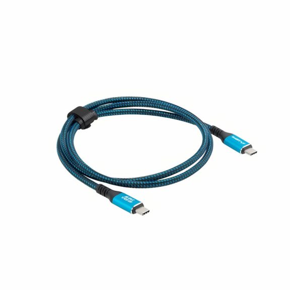 Lanberg USB4 2.0m USB-C kábel 240W PD és 8K@60Hz támogatással, fekete-kék kivitelben