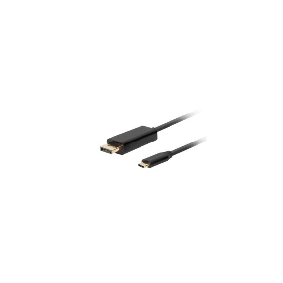 Lanberg USB-C (M)->DisplayPort (M) kábel, 1,8 m, 4K 60 Hz ,fekete