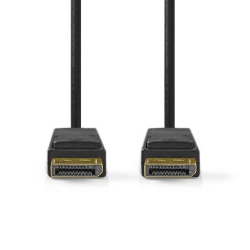   Lanberg DisplayPort 1.2 apa / apa kábel, 0.5m, 4K, fekete - CA-DPDP-10CC-0005-BK